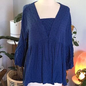 🦋Blue Long Sleeved Top-Suzanne  Betro 🦋